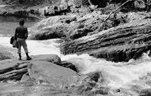 Brecon: Rushing stream, Brecon Beacons, South Wales
