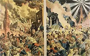 Suitably: RUSSIA/CARTOON/1812 & 93
