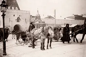 Ponies: Russia - hackney cab, snow sleigh, pony