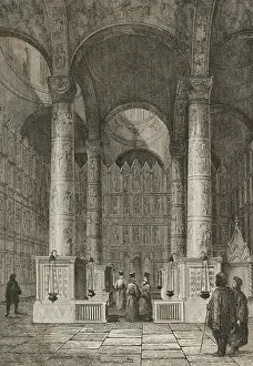 Monastic: Russia, Moscow. Assumption Monastery. Interior view