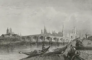 Chopin: Russia, Moscow. View of the first stone bridge