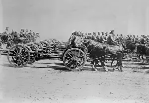 Towed: Russian artillery soldiers during World War I, circa 1914