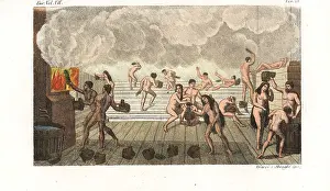 Scourging: Russian banya or sauna, 18th century