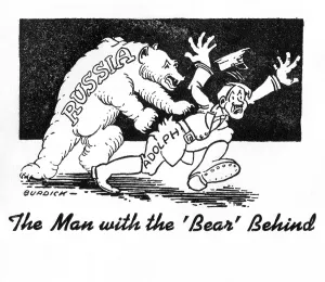 Thwarted: Russian bear sends Hitler packing