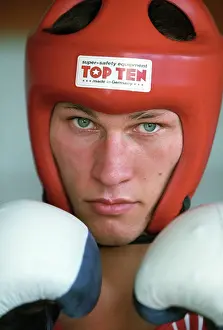 Welterweight: Russian boxer Oleg Saitov training, 1996