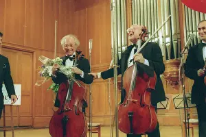 Rostropovich: Russian cellists Mstislav Rostropovich and Valentin