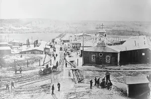 Townscape: A Russian church in the prisoner of war camp in