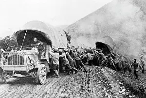 Stuck: Russian convoy in Macedonia, 1916