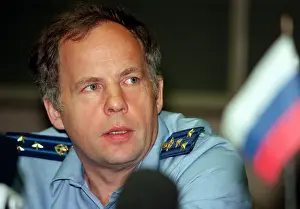 Wendy: Russian cosmonaut Anatoly Solovyov during press