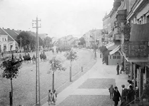 Cossacks: Russian cossacks march into Lyck (Elk), 1914