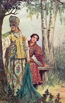 Solomko: Russian couple in medieval costume
