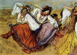 Kick: Russian Dancer Group, by Degas