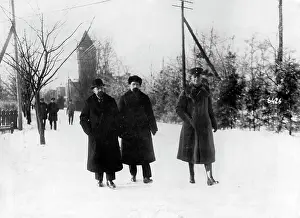 Litovsk: Russian delegates Joffe and Kameneff in Brest-Litovsk, 1918