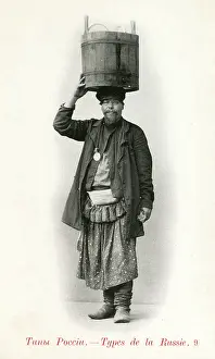 Dyes: Russian Dyer with his vat and belt pouches