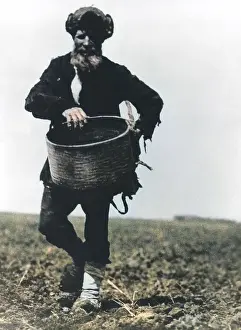 Hatted: Russian Farmer Tending to his Land