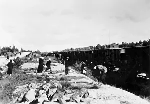 Depart: Russian forced laborers being transported, 1942