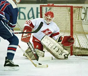 Defends: Russian goalie Oleg Shevtsov, 2000