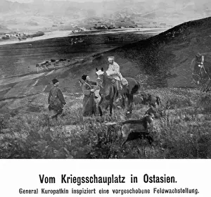 Inspects: Russian guard, 1905