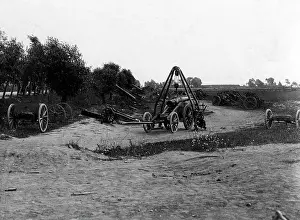 Retreating: Russian heavy artillery pieces, 1915