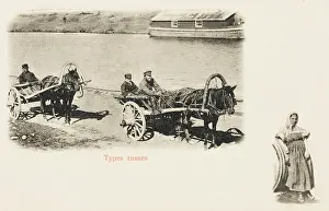 Russian horse-drawn carts