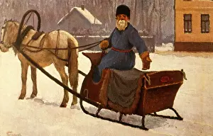 Russian horse-drawn sled by Mikhail Germachev