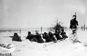 Snowman: Russian infantry detachment in the snow