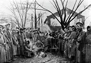 Campfire: Russian infantry at rest