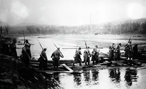Planks: Russian infantry on a river