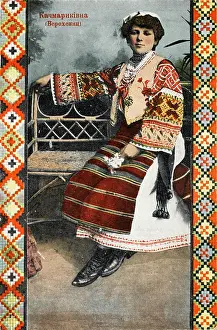 Patternation: Russian lady in traditional fabric