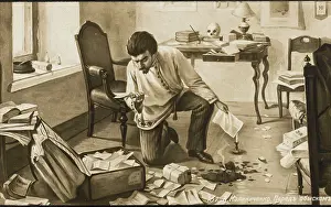 Incriminating: Russian man destroying papers