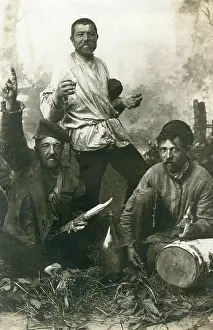 Shabby: Three Russian men in a studio photo