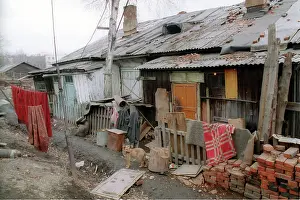 Slums: Russian mining slums in Artyom, 1995