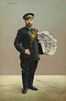 Satchel: Russian newspaper vendor