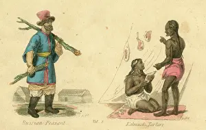 1832: Russian Peasant and Kalmuck Tartars