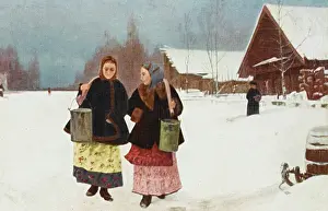 Alexeyevich: Two Russian peasant women in the snow