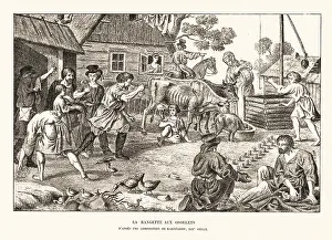 Astragalus: Russian peasants playing knucklebones, 19th century