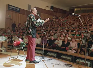 Yevtushenko: Russian poet Yevgeny Yevtushenko at Polytechnic Museum, 1996