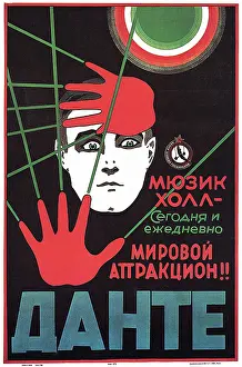Circled: Russian Poster with Face and Hands