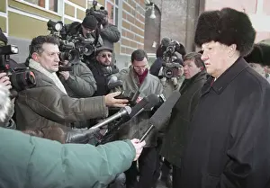 Newsmen: Russian President Boris Yeltsin