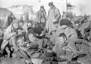 Encampment: Russian prisoners of war, circa 1919