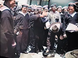 Grog: Russian sailors drinking grog rations in the Russian Navy
