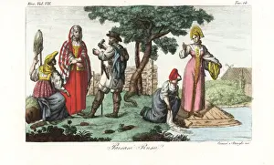 Serfs: Russian serfs or peasantry, 18th century