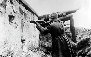 Defends: Russian soldier defending a village