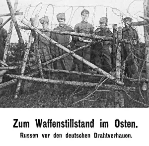 Kriegsende: Russian soldiers behind barbed wire