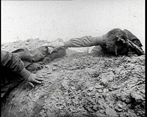 Clambering: Russian Soldiers Clambering Over a Mound