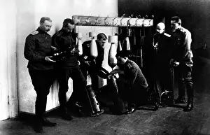Wardrobe: Russian soldiers having bomb lessons