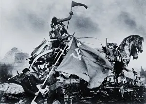 Evgenii: Russian soldiers raise the Soviet Flag next ?