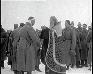 Russian Soldiers Receiving A Blessing From