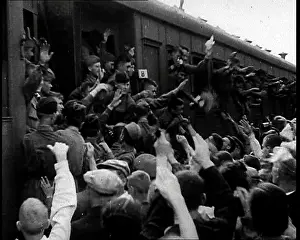 Waved: Russian Soldiers Being Waved to as They Head