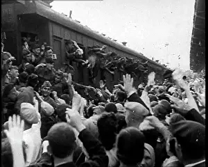 Waved: Russian Soldiers Being Waved to as They Head